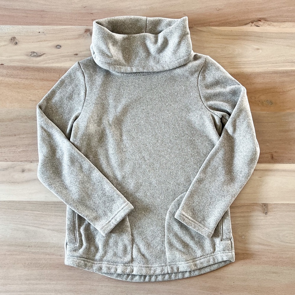 L.L. Bean Women’s Light Grey Super Soft Cowl Neck Pullover Size: Small
